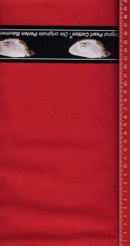 Perlenbaumwolle - Rot, 150 cm breit