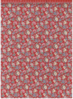 Blumen auf rot