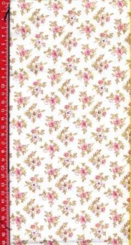 Quilters Collectible - apricot Sträuße auf beige