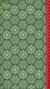 Tante Ema Weihnacht - Schneekristalle auf grün