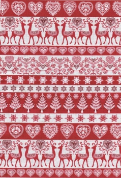 Scandi Border Red