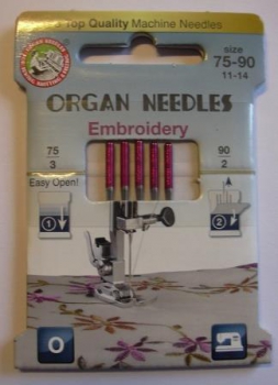 Maschinensticknadeln 75-90, Organ Needels, 5 Stück