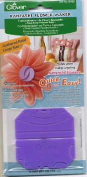 Kanzashi Blumen Schablone,gekräuselte Blüte, 75 mm