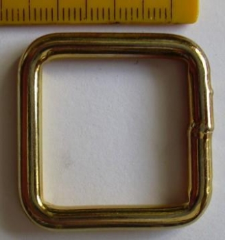 Eckige Ringe 25 x 25 mm messingf.