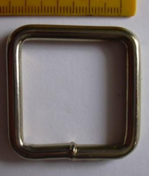 Eckige Ringe 32 x 32 mm silberf.