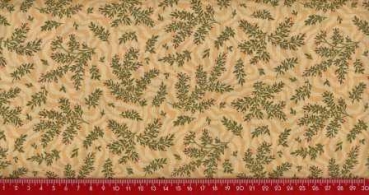 QC - 2008 Cream Green Leaf Print
