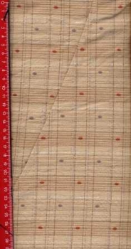 Japan - beige gestreift mit gestickten bunten Ovalen