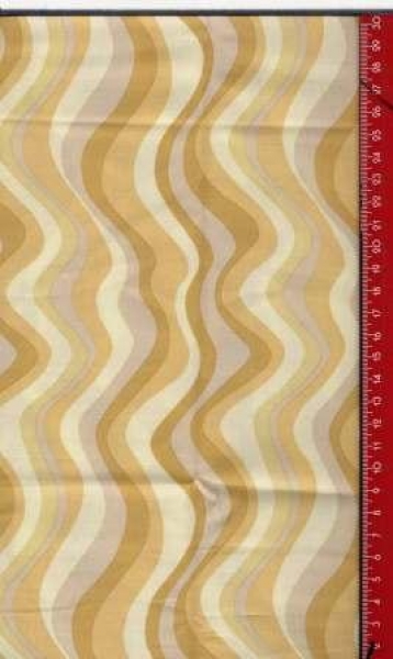 Pop Parade - beige gelb braune Wellenlinien