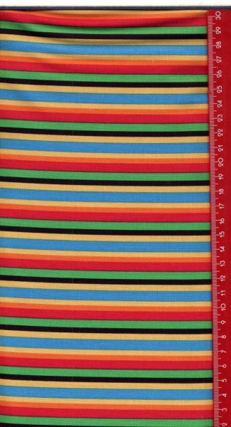 bunt gestreift