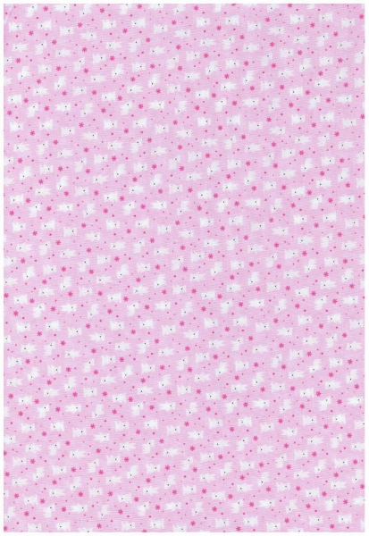 Eisbären und Schneekristalle auf rosa