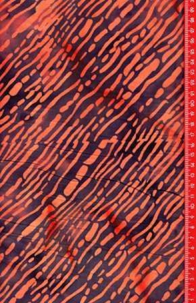 Batik orange - dunkelgrau