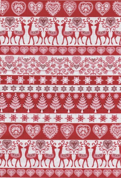 Scandi Border Red