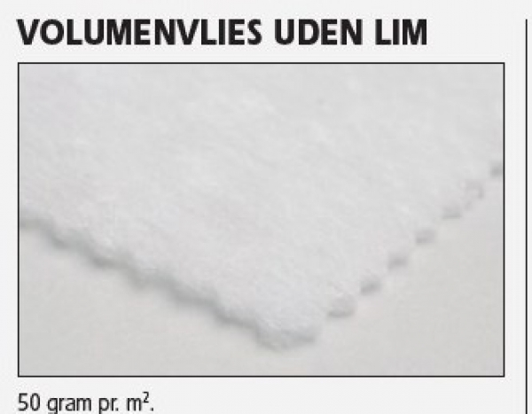 Volumenvlies ohne Leim, 90 cm breit, weiss, 50 g/qm