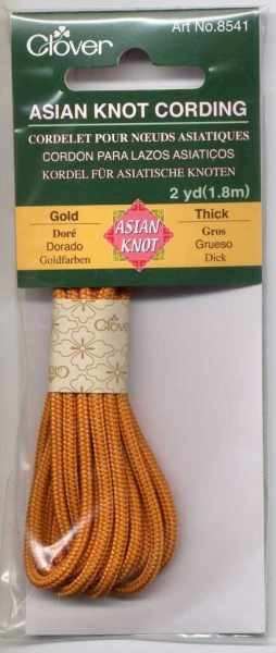 Kordel für asiatischen Knoten,gold,dick,180x0,25 cm