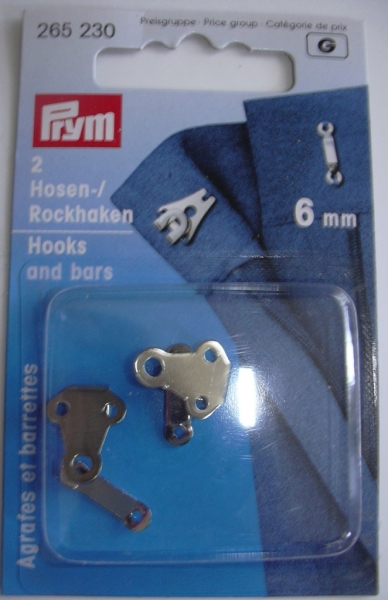 Hosen-/Rockhaken, 2 Stück, 6 mm