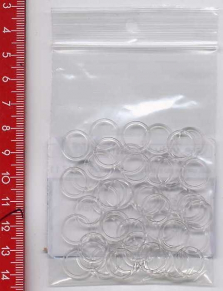 Kunststoffringe 10 mm transparent, 5 Stück/Packung
