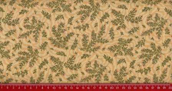 QC - 2008 Cream Green Leaf Print