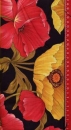 Flower Show große rote und gelbe Blumen, 80 x 110 cm