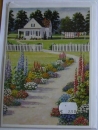 Patchworkkarten, Garten, mit Umschlag, 12,5 x 17,5 cm