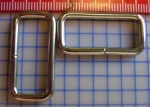 4-Kantringe  25 x 10 mm, silberfarben, 2 Stück
