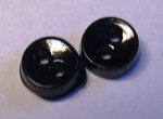 Kunststoffknopf 6 mm, schwarz