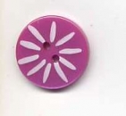 Knopf - Flieder mit weißen Strahlen 2 cm